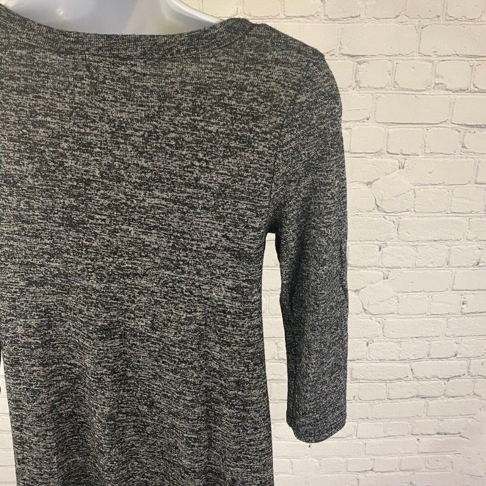 Monteau Gray Asymmetrical Hem Tunic Knit Top - Picture 5 of 7
